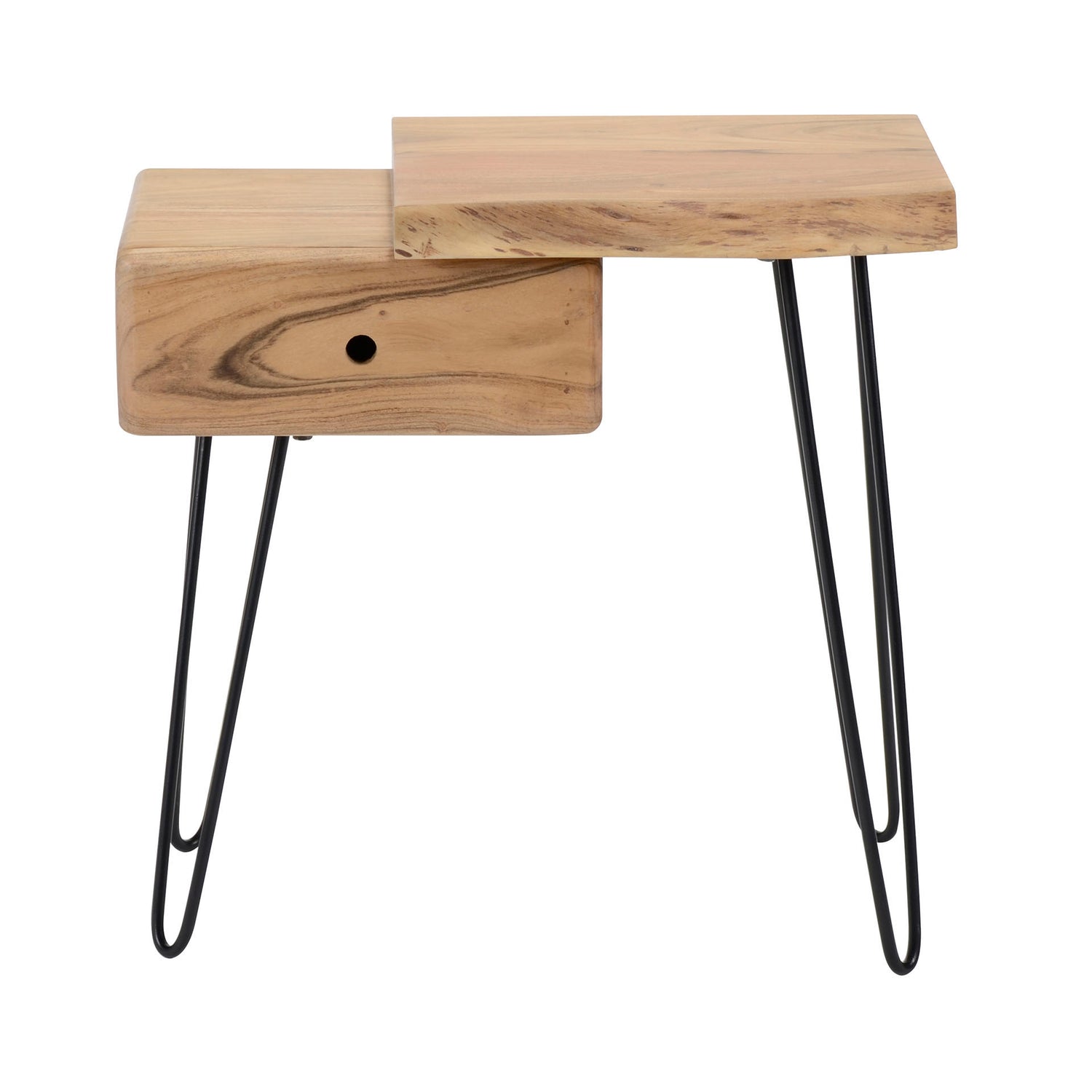 Side table/Nachtkastje Edge Rechts - 60x32x59 cm - Naturel - Acacia