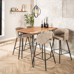 Bartafel Edge 130 cm - 130x70x92 cm - Naturel - Acacia
