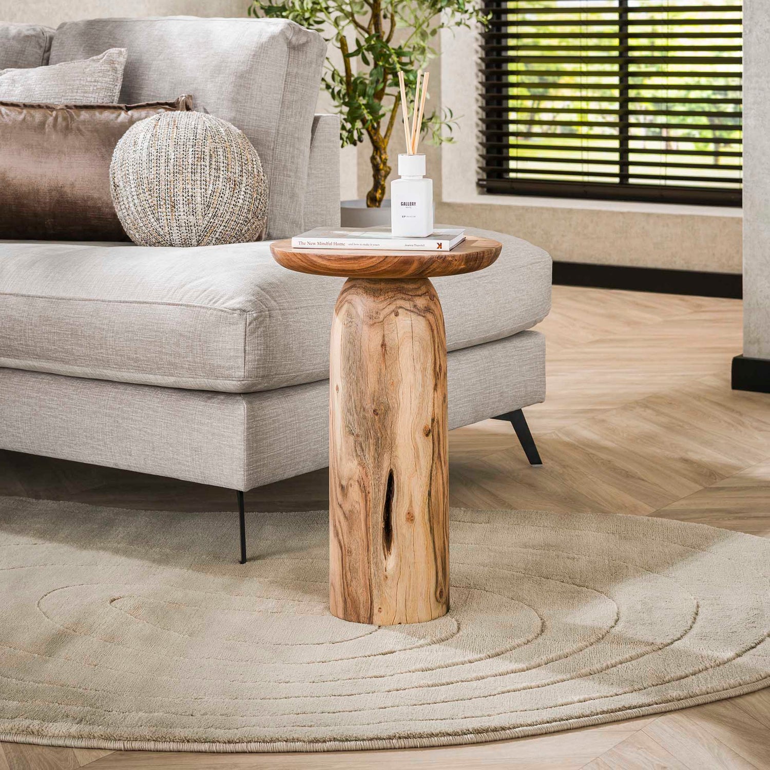 Bijzettafel River Solid XL - 35x35x55 cm - Naturel - Acacia