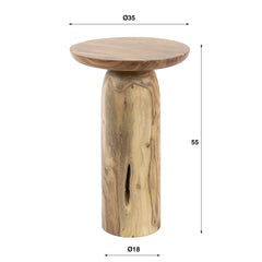 Bijzettafel River Solid XL - 35x35x55 cm - Naturel - Acacia