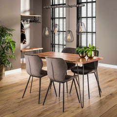 Eettafel Edge 130 - 130x70x77 cm - Naturel - Acacia