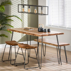 Kruk Hout Ergo 2 stuks - 41x38x52 cm - Naturel - Acacia