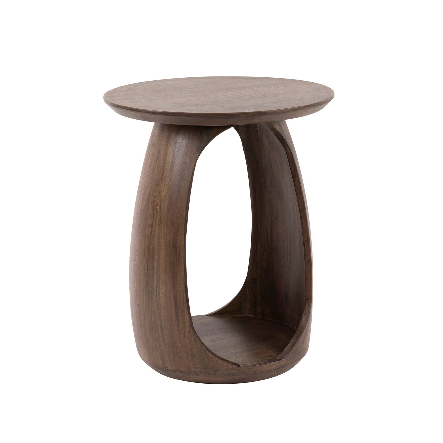 Bijzettafel Flow Solid S - 45x45x56 cm - Glaze Brown - Acacia