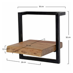 Wandplank Edge 30cm - 30x25x30 cm - Naturel - Acacia