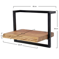 Wandplank Edge 40cm - 40x25x30 cm - Naturel - Acacia