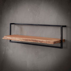 Wandplank Edge 100cm - 100x25x30 cm - Naturel - Acacia