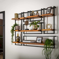 Wandplank Edge 100cm - 100x25x30 cm - Naturel - Acacia
