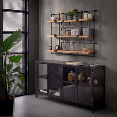 Wandplank Edge 100cm - 100x25x30 cm - Naturel - Acacia