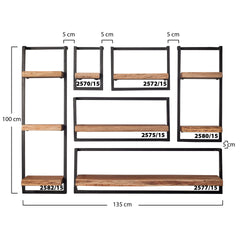 Wandplank Edge - 30x25x65 cm - Acacia Naturel