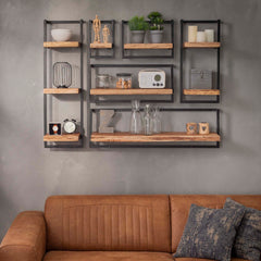 Wandplank Edge - 30x25x65 cm - Acacia Naturel