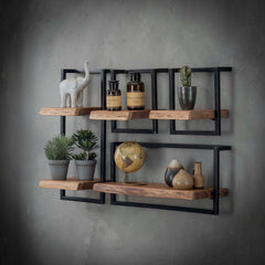 Wandplank Edge - 30x25x65 cm - Acacia Naturel