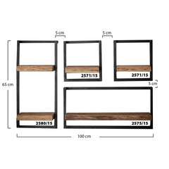 Wandplank Edge - 30x25x65 cm - Acacia Naturel