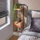 Nachtkastje Air Solid XS - 30x30x100 cm - Naturel - Acacia