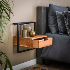 Nachtkastje Air Solid - 44x35x45 cm - Acacia Naturel