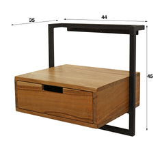 Nachtkastje Air Solid - 44x35x45 cm - Acacia Naturel