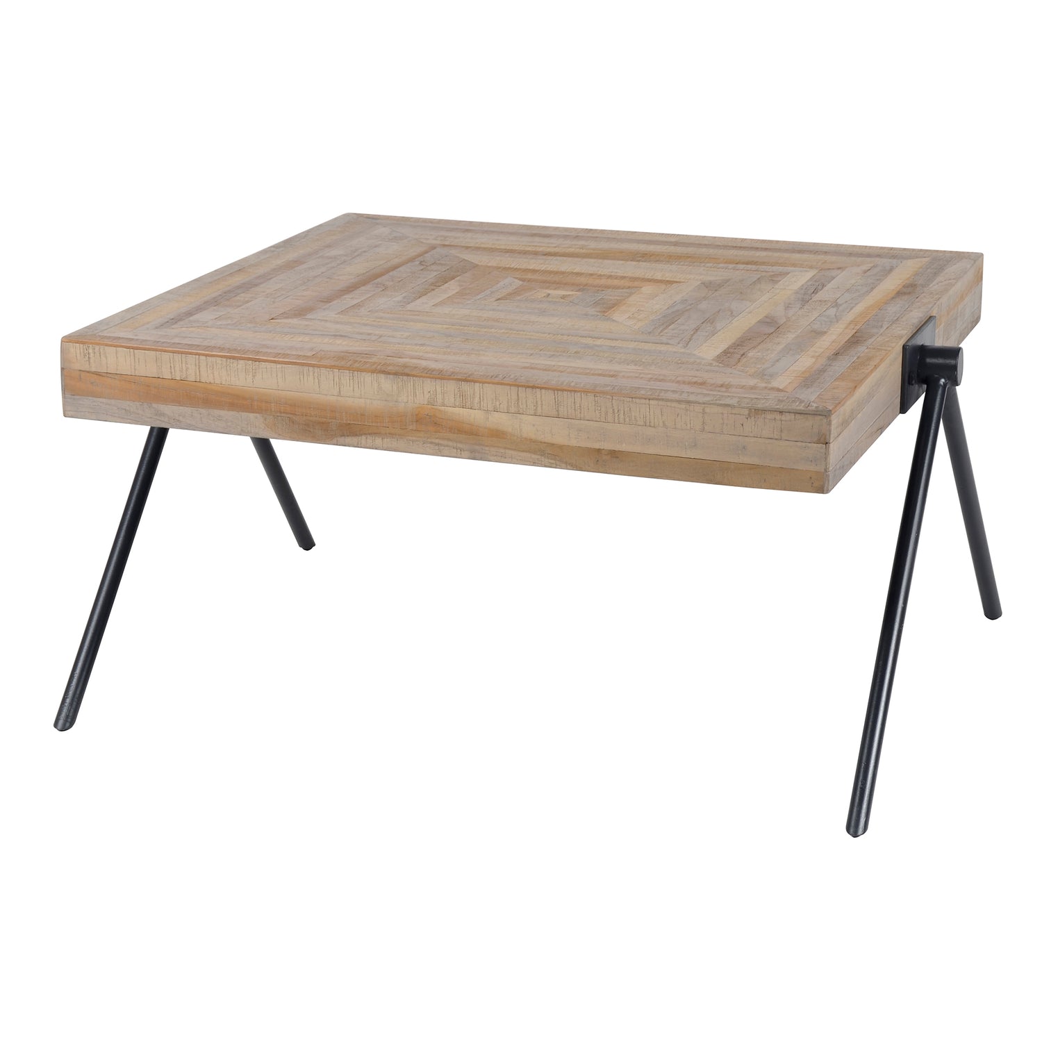 Salontafel Teca Balance - 80x80x43 cm - Verweerd - Teakhout