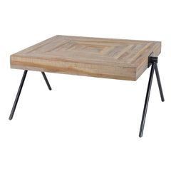 Salontafel Teca Balance - 80x80x43 cm - Verweerd - Teakhout