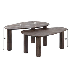 Salontafel Maya - 84x39x43 cm - Rust Brown - Teak