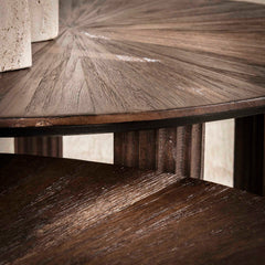 Salontafel Maya Teak Driehoekig - Set van 2 - 75x61x45 cm - Rust Brown - Teak