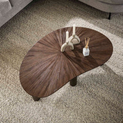 Salontafel Maya Niervormig - 110x68x36 cm - Rust Brown - Teak