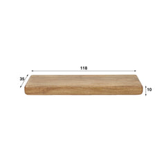Wandplank 118 Sleek - 118x35x10 cm - Zandkleur - Mango