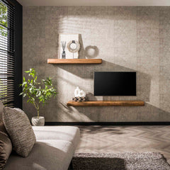 Wandplank 170 Sleek - 168x35x10 cm - Zandkleur - Mango