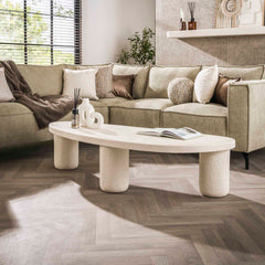Salontafel met Kiezel Driehoek XL - 157x61x38 cm - Marmer - Composiet