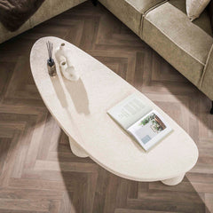 Salontafel met Kiezel Driehoek XL - 157x61x38 cm - Marmer - Composiet