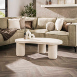 Salontafel Kiezel Organisch XL - 110x70x38 cm - Marmer Composiet