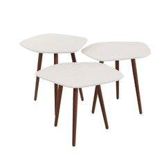 Salontafel Point Stone Set - 42x47x43 cm - Marmer - Composiet