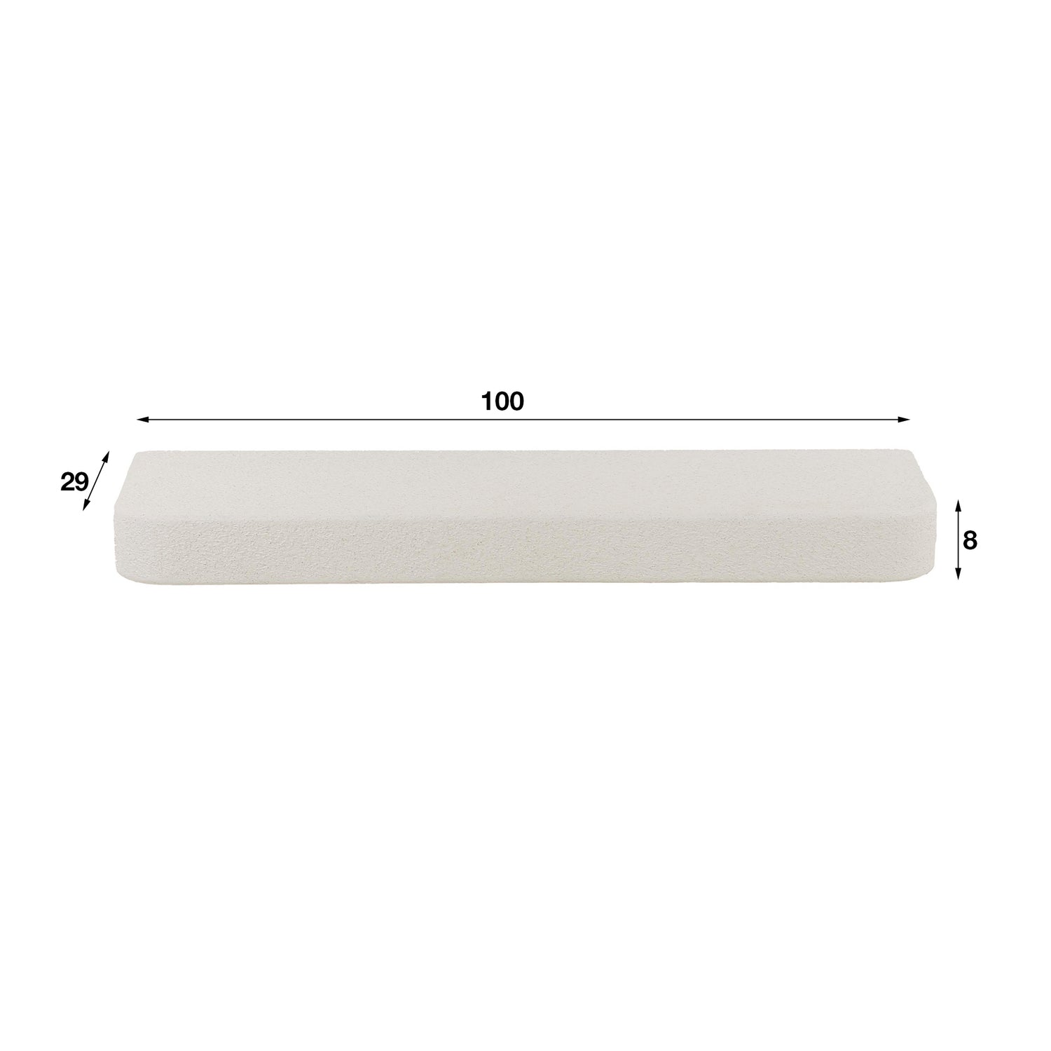 Wandplank 100cm Stone - 100x29x8 cm - Marmer Composiet