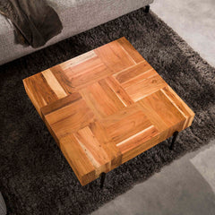 Salontafel Blocks - 90x90x35 cm - Naturel - Acacia