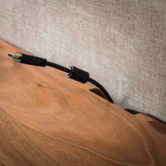 TV-meubel Zwevend 2 Deuren Slide - 150x40x37 cm - Naturel - Acacia