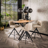 Bartafel Organisch - 140x80x92 cm - Gerecycled Teakhout Fineer