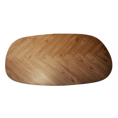 Bartafel Organisch - 140x80x92 cm - Gerecycled Teakhout Fineer