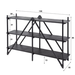 Wandrek 3-laags Piega - 130x35x85 cm - Grijs