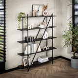 Wandrek met 5 laags Piega - 140x35x181 cm - Grijs