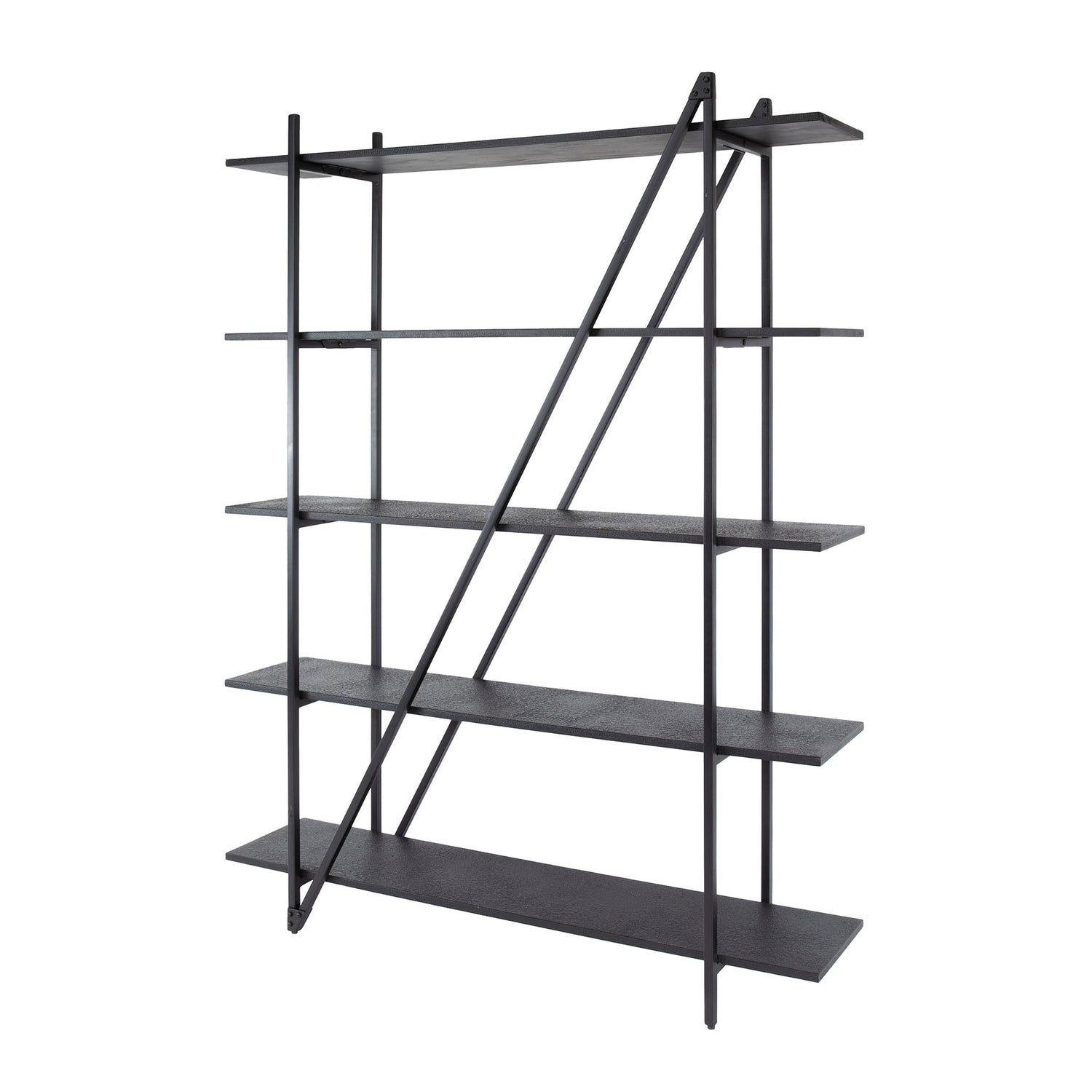 Wandrek met 5 laags Piega - 140x35x181 cm - Grijs