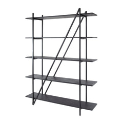 Wandrek met 5 laags Piega - 140x35x181 cm - Grijs
