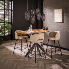 Bartafel Arhus Solid - 140x80x93 cm - Naturel - Acacia
