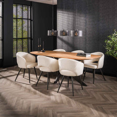 Eettafel Arhus Solid - 215x105x77 cm - Naturel - Acacia