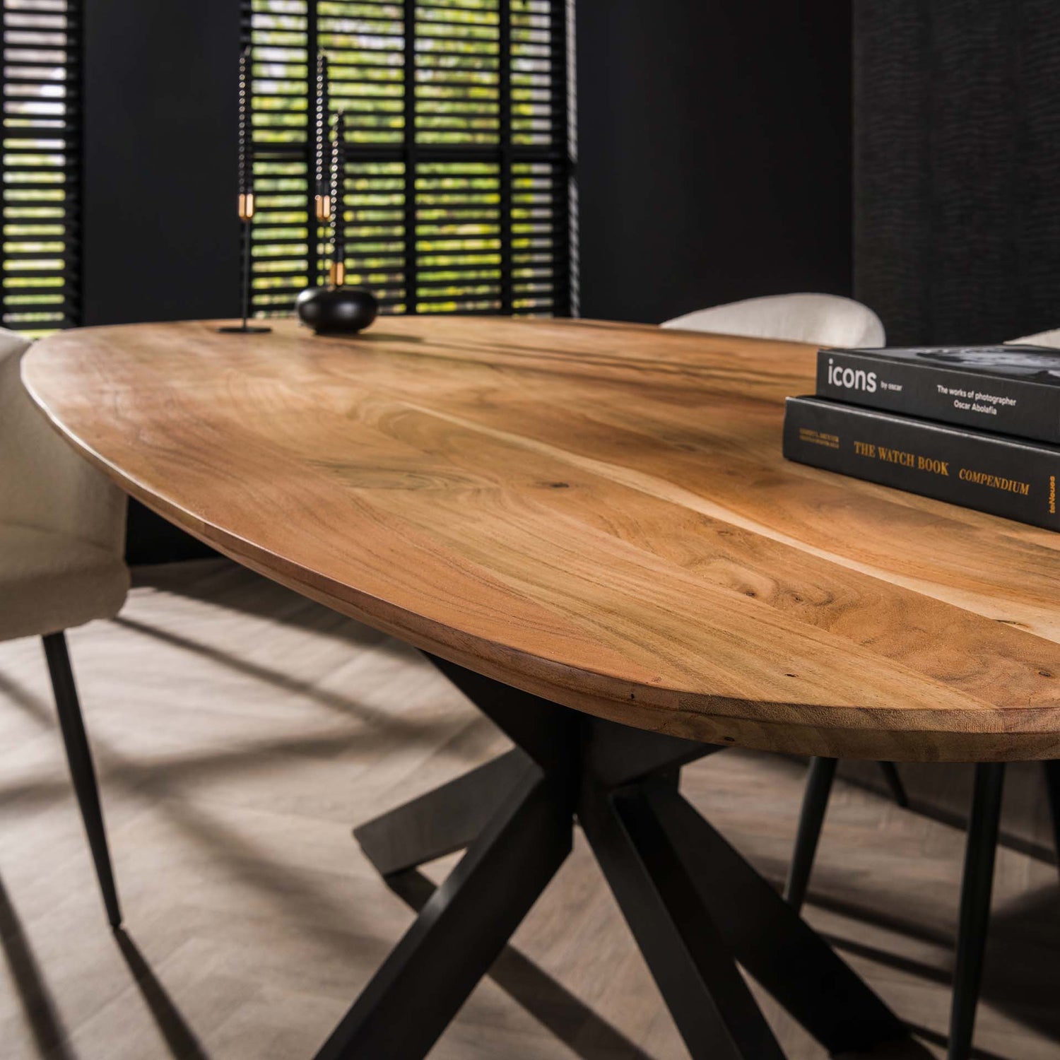 Eettafel Arhus Solid - 215x105x77 cm - Naturel - Acacia