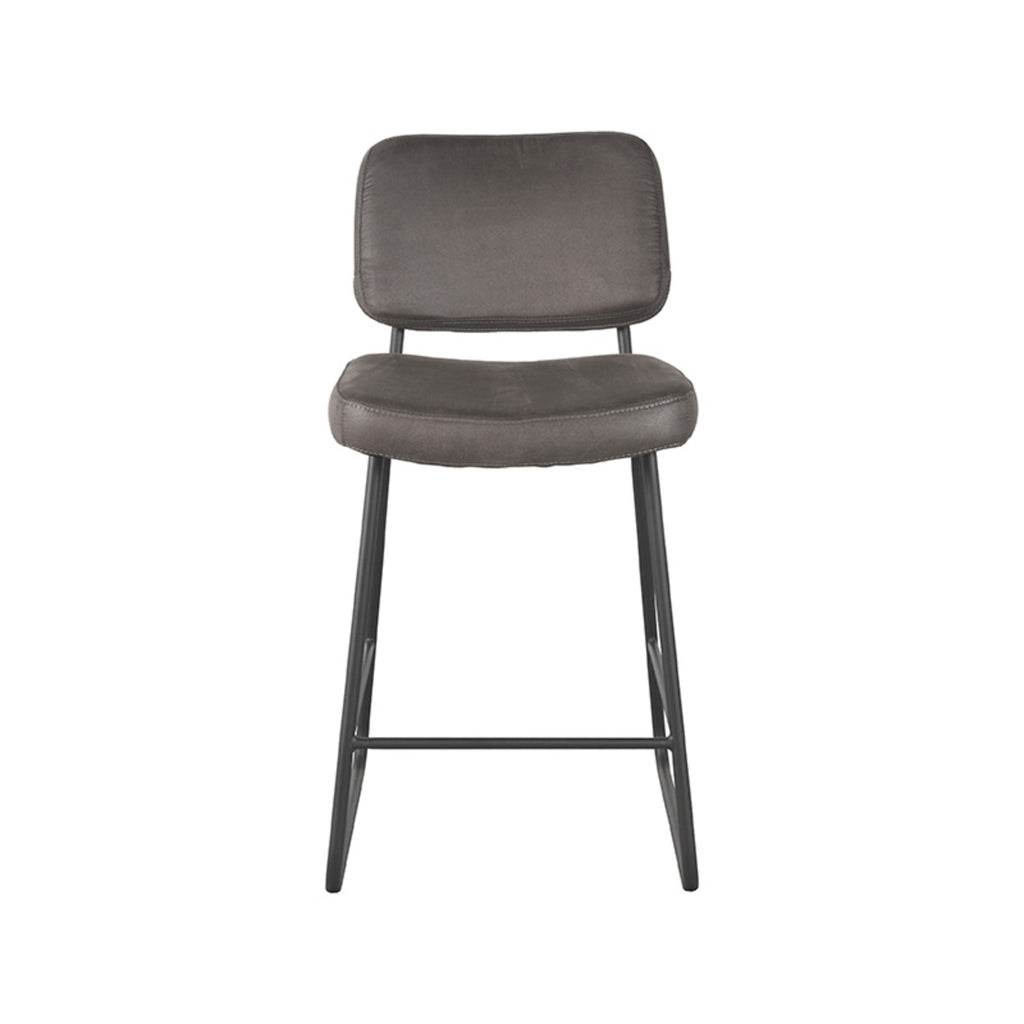 LABEL51 Barkruk Noah - Antraciet - Microfiber - Zithoogte 65