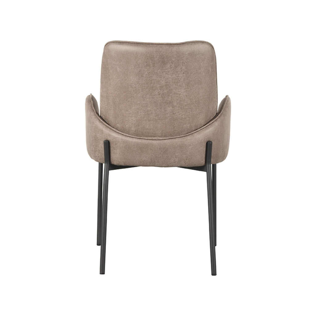 LABEL51 Eetkamerstoel Joni - Taupe - Microfiber