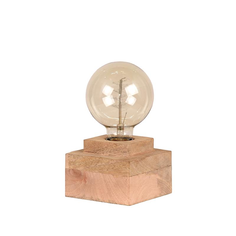 LABEL51 Tafellamp Block - Ruw - Mangohout