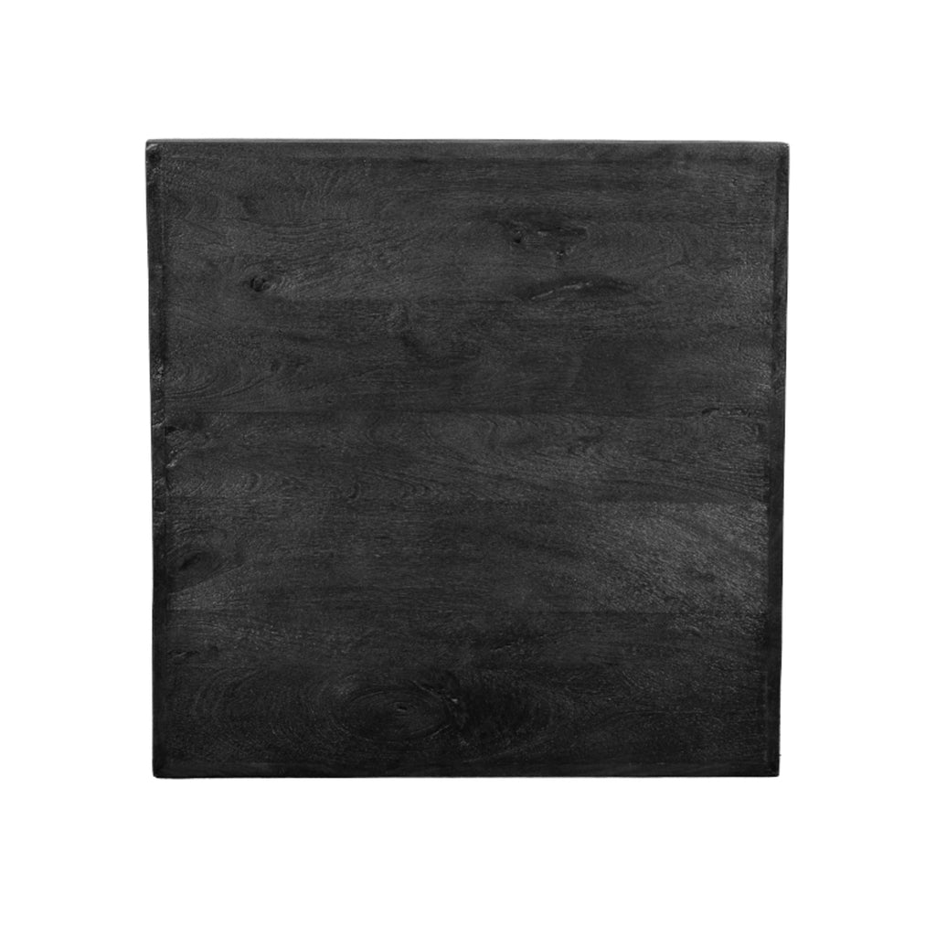 LABEL51 Eetkamertafel Tafelblad Straight Edge - Zwart - Mangohout - 70 cm
