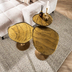 Bijzettafel Eclipse L - 38x33x60 cm - Antiek Goud