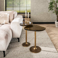 Bijzettafel Eclipse M - 50x42x55 cm - Antiek Goud