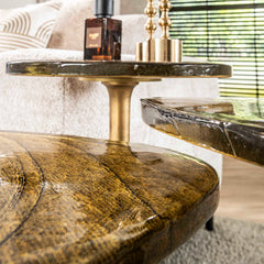 Bijzettafel Eclipse S - 53x42x50 cm - Antiek Goud