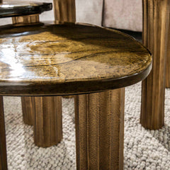Salontafel Eclipse L - 70x59x45 cm - Antiek Goud
